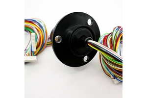 Low Profile Mini Slip Ring 24 Circuits 2A 24mm OD Brush Contact Conductive Capsule Rotary Connector for Light Machinery
