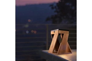 Outdoor Solar LED Garden Floor Backyard Light with Wooden Frame Durable, Weatherproof, for Decorative Lighting Along Paths