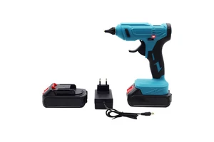 Electric DIY Hot-Melt Glue Gun With Aluminum Nozzle Single Temperature Silicone Hot Glue Pistol Rifle Electric Power Source