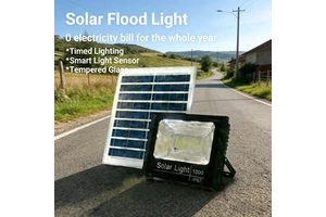 Solar Street Flood Lights Wall Mounted Outdoor Solar Lamp 100W 200W 300W IP67 Waterproof LED