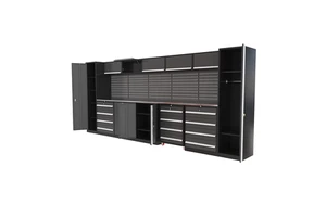RW High Quality Professional Metal Modular Garage Workshop Workbench Mechanic Drawers Work Top Storage System OEM Customizable