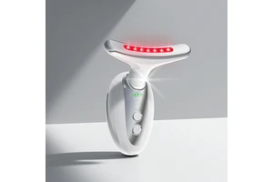 Led Face Neck Massager Electric Face Massager With 7 Color Infrared Light Constant Temperature Heating and Contoured Body