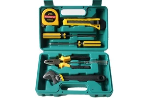 Factory Direct Sale Tool Box Set with Plastic Case for Car and Home Use Pliers Wrench Screwdriver Combination