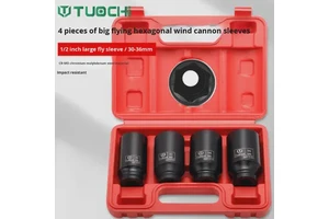 impact socket Sleeve Wheel Axle Sleeve Set, Electric Sleeve 30/32/34/36, Deepened and Thickened Tire Sleeve Set