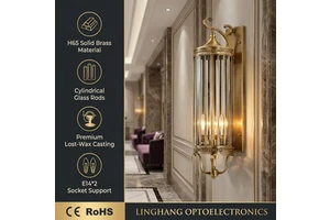 European-Style Waterproof Solid Copper Wall Lamp Copper Outdoor Lighting for Passageways Villa Community Entrance Wall Lights