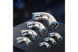 304 316L Stainless Steel Fitting Compression Tube Pipe V Type Press 90 Degree Elbow Plumbing Pipe Fitting