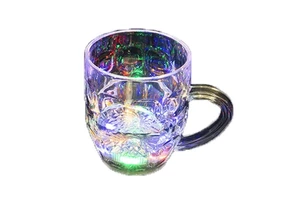 Wine Champagne Gravity Sensor Light up Acrylic LED Cup Whisky Flashing LED Liquid Activated Bar Box Christmas Round Night Light