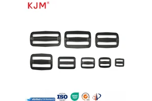 KJM Factory D Ring Buckle Tri-glide Buckles For Webbing Adjust Hook Clasp Diy Bags Strap Clip Hardware