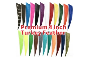3 4 5 Inch DIY Archery Hunting Bulk Solid Barred Parabolic Shield Cut Right Turkey Feather Arrow Fletching