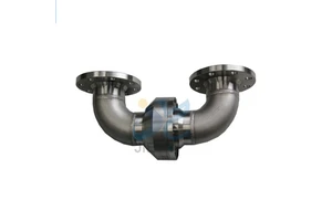 Double Elbow DIN Flange Connection High Pressure Pneumatic Rotary Joint 360 Degree Rotating Hydraulic Water Swivel Joint