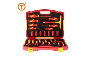 24Pc VDE Socket Electrical High Voltage Tools Set Insulated Tool Kit Boxes with Tools Included