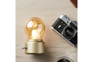 Luxury Glass Table Lamp Decorative LED Night Light with Black Base Elegant Desk Lamp for Home Decor