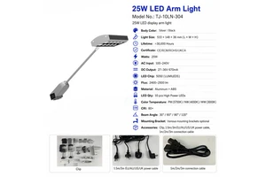 25w Light 120 Beam Angle Exhibit Arm Light 2400LM LED Trade Show Booth Lighting CE RCM Certified Exhibition Display Lamp