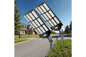 LED Solar Street Light 1000W-2000W Outdoor IP65 High Brightness Road Use CE Certification 2-Year Warranty 6000K Daylight Smart