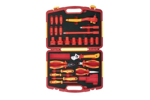 S682-25 SFREYA VDE 1000V Insulated Insulation Tools case Double Color 25pcs Socket Wrench Pliers Screwdriver Tool Set Kit
