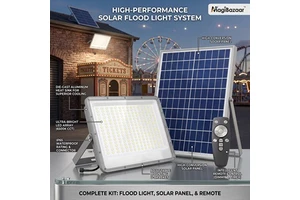 Best Value Outdoor Solar Flood Light Super Bright IP65 Waterproof Aluminum LED Integrated Wall/Pole Mount RoHS Certified 500W