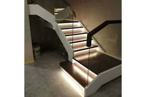 Grooved Stair Nosing Led Aluminum Profile for Walking Area Lighting Strip Light Profile Modern Design for Staircase Application