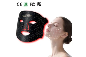 Professional Standing LED Light Therapy Mask with 4 Colors Red & Infrared Light for Home Use Silicone Face Mask