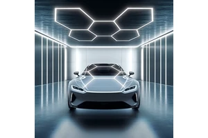 LED Hexagonal Garage Light 6000K for Car Showroom Beauty Work Ceiling Working Purpose Honeycomb Lights