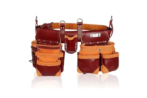 High Quality Oil Tanned Leather Electrician Tool Bags Multi Tool Storing Pouch Professional Carpenter OEM