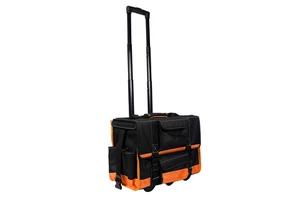 Heavy Duty Multi-Purpose Tool Bag With Telescopic Handle And Wheels, Portable Large Capacity Roller Trolley Tool Storage Bag