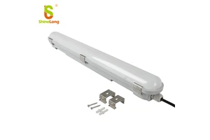 IP65 Vapor Tight Linear Batten Light Dimmable Emergency Backup 2ft 4ft 5ft Industrial Light For Warehouse Parking Garage