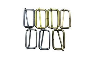 Wholesale 38mm Zinc - Alloy Square Three - Slide Adjustable Belt Buckles - Accessories for Bags and Clothing