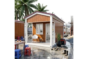 Waterproof Container House With Front Porch Anti Rust Tiny Modular Cabin For Construction Site Worker Dorm Office Southeast Asia
