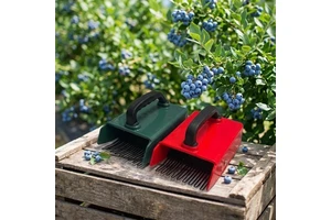 Soft Plastic Handle Berry Pickers Metallic Comb Reinforced Coated Teeth Ergonomic Design OEM Available Manual Garden Tool for