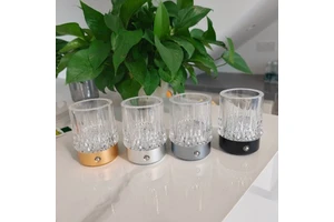 Crystal Ball Night Lamp Cup Led Crystal Table Lamp Indoor Night Sphere Lamps with Aluminum Alloy Base