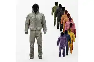 2026 New Winter Men's Two Piece Sets Hoodie Jogger Set Comfortable Casual Fashionable Breathable Heavy Weight Fleece Streetwear