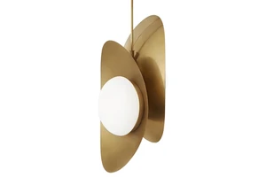 Gold Iron Glass Pendant Light Nordic Modern Crescent LED G9 Bulb Dining Table Living Room Bedroom Home Decor Hanging Lighting