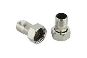 Stainless Steel Low Pressure Water Meter Connector Casting Smooth External Thread Rotary Joint Fitting