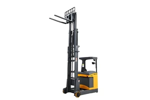 New HZ 48V Cost-Effective Lithium-Ion AC Drive Electric Stacker Reach Truck 200mm Reach 1500mm Fork Length Restaurant Retail 1