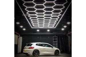 High Power Garage led lighting hexagon Adjustable Brightness led hexagon light pc body making machine hexagonal led light drl