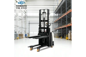 HANGCHA 1.5 Ton Electric Stacker 3m Lifting Height 24V100AH Battery Stand On Operation Electric Pallet Stacker