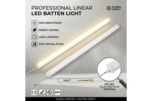 High Brightness IP65 Waterproof LED Linear Batten Light LED Tube Light for Garage Workshop Office Warehouse Lighting