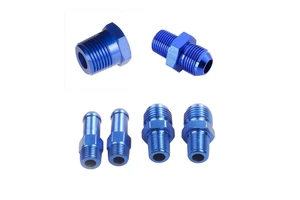 Custom Turned Aluminum Straight Fuel Connector Cnc Machining Part Formal Adapter Male Thread Retrofit Rotary Joint