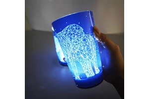 Customized LOGO Liquid Activated 12oz 14oz 16oz LED Glow Light Luminous Cup for Bar Night Club Party