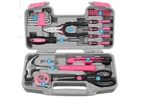 BS Multifunctional 40-in-1 Carbon Steel Repair Tool Set with Hard Case-Household Hand Tool Kit 2.1kg