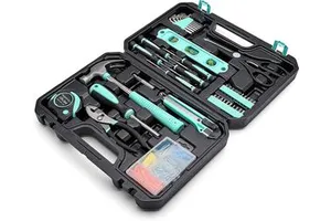 142-Piece Complete Electrician Universal Tool Storage Box Multi-Function Hardware Tool Kit for Home Use Repair Tool Set
