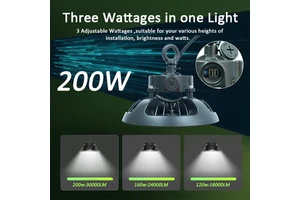 Premium Ufo Led High Bay Light 100W 150W 200W Dimmable Aluminum Housing Distribution Center Retail Aisle Gymnasium