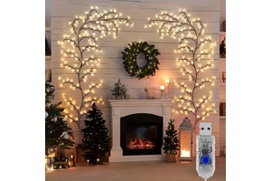 USB Powered Flexible PVC LED Rattan Vine Light DIY Tree Branch Lamp For Festival Home Wall Window Xmas Decor Ambient Lighting