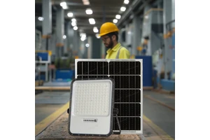 ABS Housing Solar Flood Light S23B-LENS With Charging Indicator and Polysilicon Solar Panels