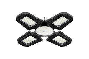 100-277V LED Garage Light, Foldable Design E27 Bulb, High Brightness For Warehouse Workshop Lighting