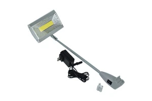 20W LED Display Arm Light with 390mm Adjustable Arm Black/Silver Finish 3000K-5700K Color Temp for Exhibition Booth Lighting