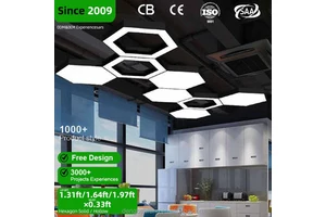 Hot Sale Modern 40W LED Linear Pendant Light High Quality Chandeliers Adjustable 3CCT Mall Iron Square Hanging Lights 6000K