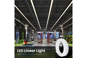 LED Seamless Splicing Linear Light Aluminum Alloy 3-Year Warranty High CRI 90 Rectangular Gym Warehouse Office Supermarket Hotel