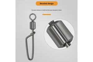 Stainless Steel Rotary Arc Pin Connector for Sea Fishing Lure Hooks Silver SF-047