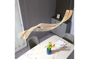 Creative LED Chandelier Acrylic Horizontal Pendant Light up and Down for Home Living Room Bedroom Durable Iron Material
